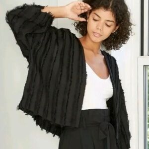 a new day Black Fringed Cardigan Jacket